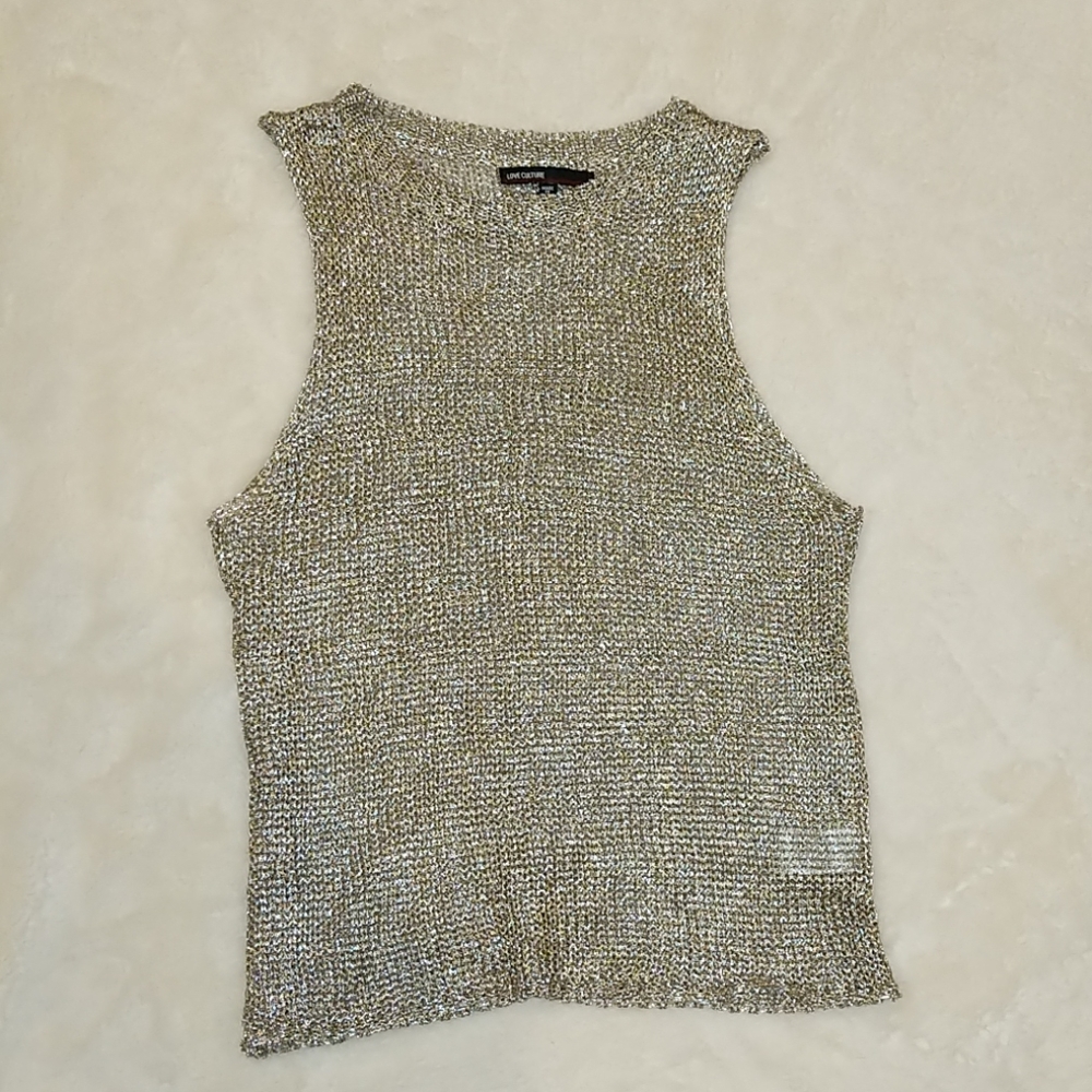 Champagne sleeveless top